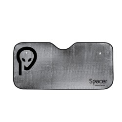 PARASOLAR auto SPACER pentru parbriz, fata dubla, folie din aluminiu, 2 x ventuze prindere, dimensiune 150 x 80 cm "SPAA-PARAS-1