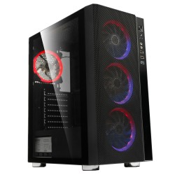CARCASA SPACER - gaming, Middle Tower, ATX, "RAINBOW", fara sursa, sticla securizata, 4 x ARGB fan, USB 2.0 x 2, USB 3.0 x 1, HD