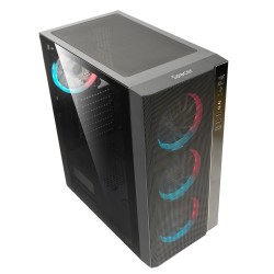 CARCASA SPACER - gaming, Middle Tower, ATX, "RAINBOW", fara sursa, sticla securizata, 4 x ARGB fan, USB 2.0 x 2, USB 3.0 x 1, HD