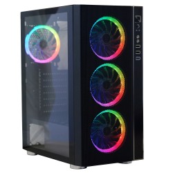 CARCASA SPACER - gaming, Middle Tower, ATX, "RAINBOW", fara sursa, sticla securizata, 4 x ARGB fan, USB 2.0 x 2, USB 3.0 x 1, HD