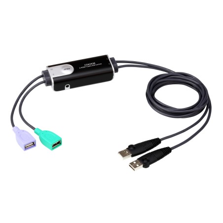 SWITCH KVM ATEN, 2-Port USB Boundless Cable KM Switch "CS62KM-AT" (timbru verde 0.8 lei)