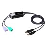 SWITCH KVM ATEN, 2-Port USB Boundless Cable KM Switch "CS62KM-AT" (timbru verde 0.8 lei)