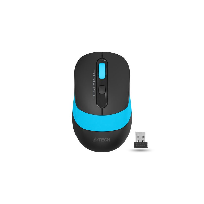MOUSE A4tech, gaming, wireless, 2.4GHz, optic, 2000 dpi, butoane/scroll 4/1, buton selectare viteza, negru / albastru, "FG10 Blu