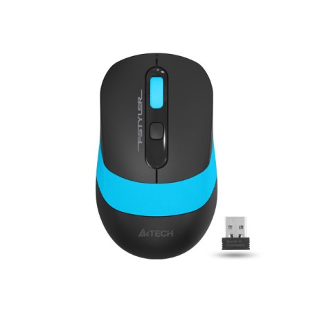MOUSE A4tech, gaming, wireless, 2.4GHz, optic, 2000 dpi, butoane/scroll 4/1, buton selectare viteza, negru / albastru, "FG10 Blu