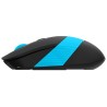MOUSE A4tech, gaming, wireless, 2.4GHz, optic, 2000 dpi, butoane/scroll 4/1, buton selectare viteza, negru / albastru, "FG10 Blu