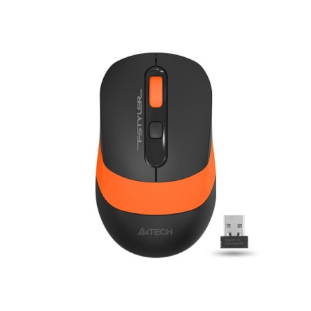 MOUSE A4tech, gaming, wireless, 2.4GHz, optic, 2000 dpi, butoane/scroll 4/1, buton selectare viteza, negru / portocaliu, "FG10 O