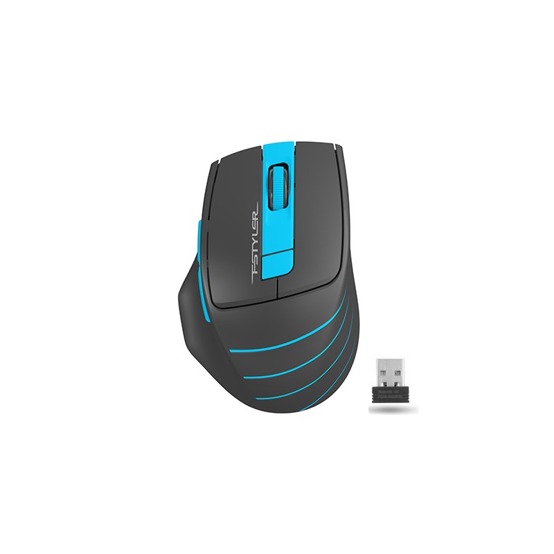 MOUSE A4tech, gaming, wireless, 2.4GHz, optic, 2000 dpi, butoane/scroll 6/1, buton selectare viteza, negru / albastru, "FG30 Blu
