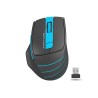MOUSE A4tech, gaming, wireless, 2.4GHz, optic, 2000 dpi, butoane/scroll 6/1, buton selectare viteza, negru / albastru, "FG30 Blu