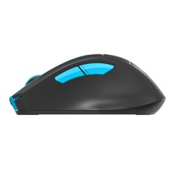 MOUSE A4tech, gaming, wireless, 2.4GHz, optic, 2000 dpi, butoane/scroll 6/1, buton selectare viteza, negru / albastru, "FG30 Blu