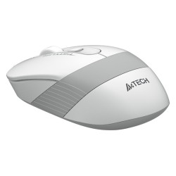 MOUSE A4tech, PC sau NB, cu fir, USB, optic, 1200 dpi, butoane/scroll 4/1, buton selectare viteza, alb / gri, "FM10 White" (timb