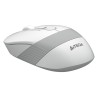 MOUSE A4tech, PC sau NB, cu fir, USB, optic, 1200 dpi, butoane/scroll 4/1, buton selectare viteza, alb / gri, "FM10 White" (timb