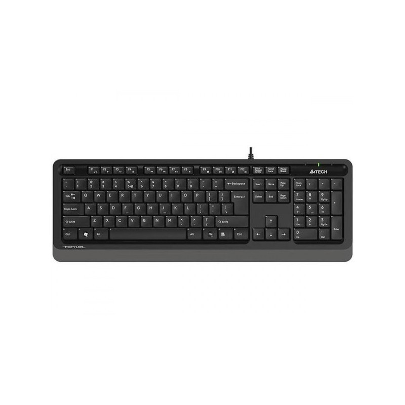 TASTATURA A4TECH, "Fstyler USB", cu fir, 104 taste format standard, USB, negru &amp; gri, "FK10 Grey" (timbru verde 0.8 lei)