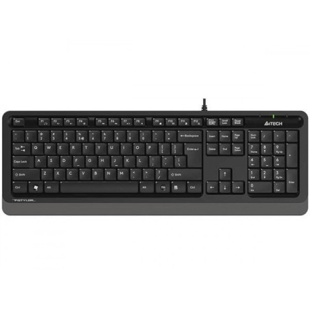 TASTATURA A4TECH, "Fstyler USB", cu fir, 104 taste format standard, USB, negru &amp; gri, "FK10 Grey" (timbru verde 0.8 lei)