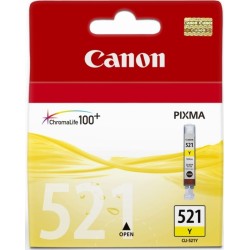 Cartus Cerneala Original Canon Yellow, CLI-521Y, pentru iP3600|iP4600|MP540|MP620, , (timbru verde 0.15 lei), "BS2936B001AA"