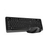 Kit TASTATURA si Mouse A4TECH, "Fstyler FG10+FGK10", wireless, 104 taste format standard, mouse 2000dpi, 4/1 butoane, negru &amp