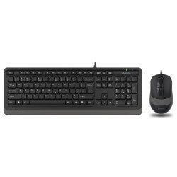 Kit TASTATURA si Mouse A4TECH, "Fstyler FM10+FK10", wired, 104 taste format standard, mouse 1600dpi, 4/1 butoane, negru &amp; gr