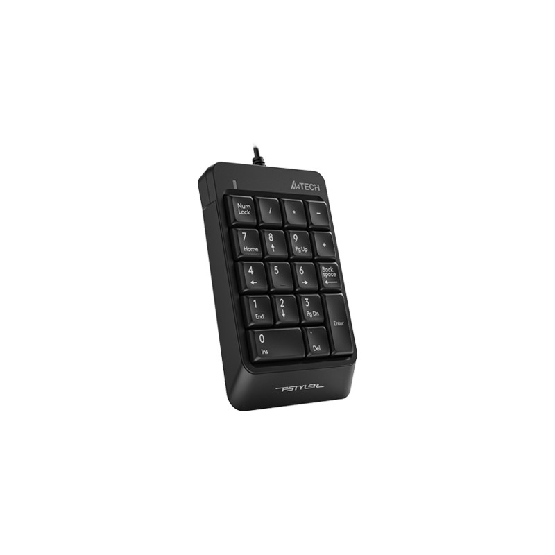 TASTATURA numerica A4TECH Fstyler, 18 taste, USB, 150cm, compact design, black, "FK-13P-BK" (timbru verde 0.8 lei)