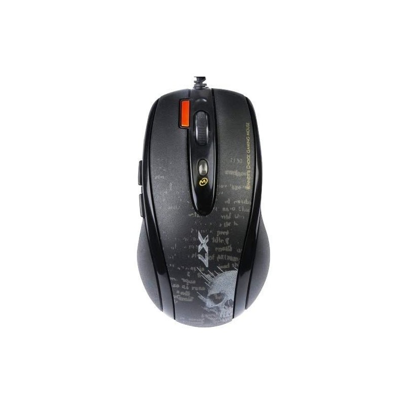 MOUSE A4tech, gaming, cu fir, USB, optic, 3000 dpi, butoane/scroll 4/1, buton selectare viteza, negru, "F5-BK" (timbru verde 0.1