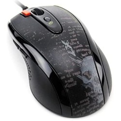 MOUSE A4tech, gaming, cu fir, USB, optic, 3000 dpi, butoane/scroll 4/1, buton selectare viteza, negru, "F5-BK" (timbru verde 0.1