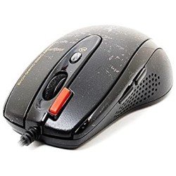 MOUSE A4tech, gaming, cu fir, USB, optic, 3000 dpi, butoane/scroll 4/1, buton selectare viteza, negru, "F5-BK" (timbru verde 0.1