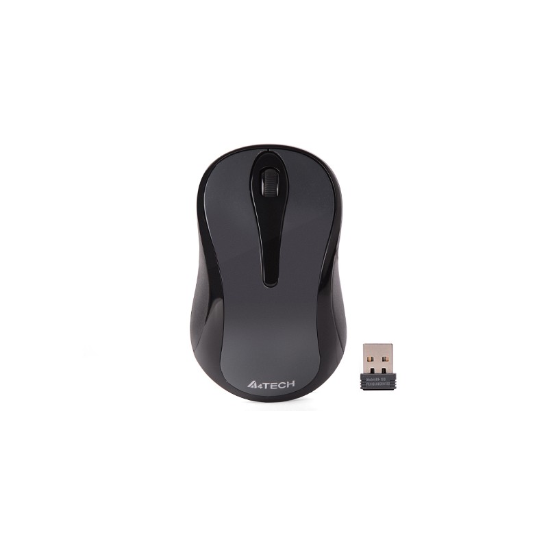MOUSE A4tech, PC sau NB, wireless, 2.4GHz, optic, 1000 dpi, butoane/scroll 3/1, , gri, "G3-280A-GG" (timbru verde 0.18 lei)