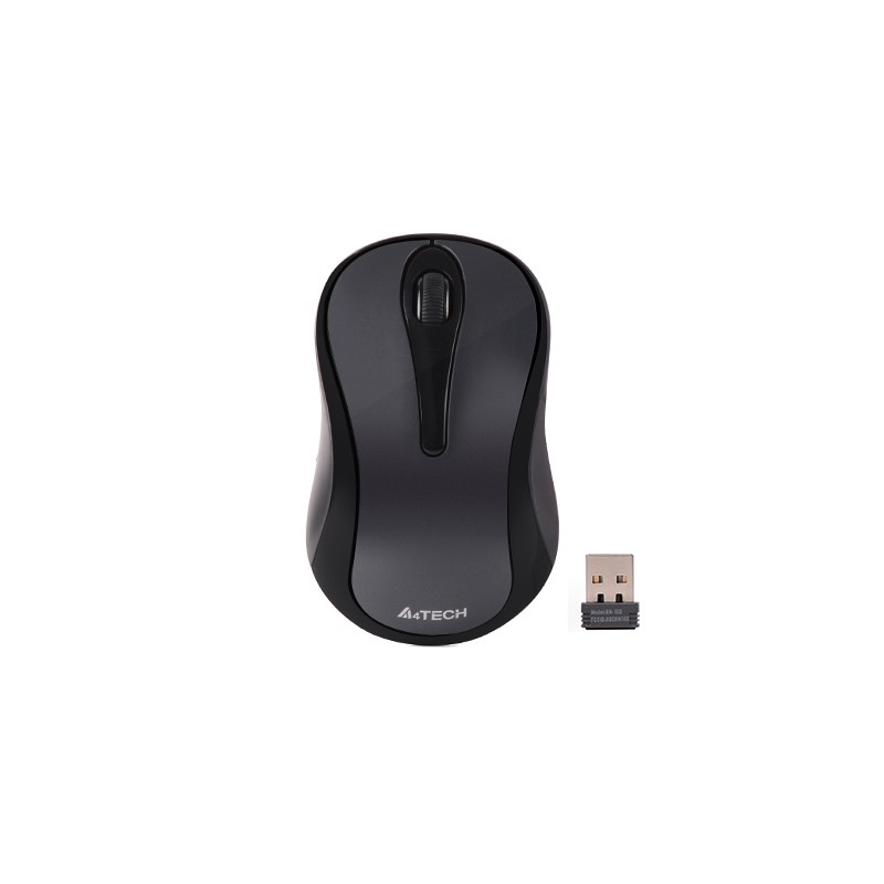 MOUSE A4tech, PC sau NB, wireless, 2.4GHz, optic, 1000 dpi, butoane/scroll 3/1, , gri, "G3-280N-GG" (timbru verde 0.18 lei)
