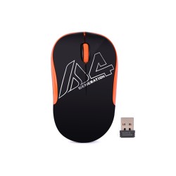 MOUSE A4tech, PC sau NB, wireless, 2.4GHz, optic, 1000 dpi, butoane/scroll 3/1, , negru / portocaliu, 45507104 "G3-300N-BO" (tim