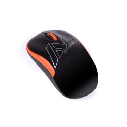 MOUSE A4tech, PC sau NB, wireless, 2.4GHz, optic, 1000 dpi, butoane/scroll 3/1, , negru / portocaliu, 45507104 "G3-300N-BO" (tim