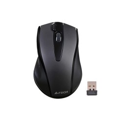 MOUSE A4tech, PC sau NB, wireless, 2.4GHz, optic, 1000 dpi, butoane/scroll 3/1, silent click, negru, "G9-500FS-BK" (timbru verde
