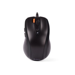 MOUSE A4tech, PC sau NB, cu fir, USB, optic, 1600 dpi, butoane/scroll 7/1, buton selectare viteza, negru, "N-70FX-BK" (timbru ve