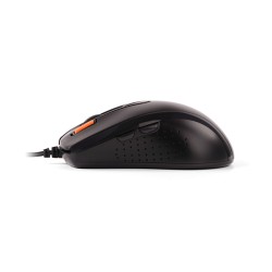 MOUSE A4tech, PC sau NB, cu fir, USB, optic, 1600 dpi, butoane/scroll 7/1, buton selectare viteza, negru, "N-70FX-BK" (timbru ve