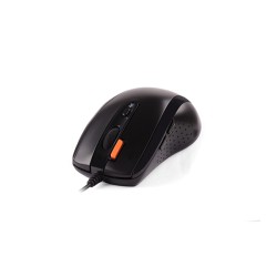 MOUSE A4tech, PC sau NB, cu fir, USB, optic, 1600 dpi, butoane/scroll 7/1, buton selectare viteza, negru, "N-70FX-BK" (timbru ve