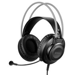 CASTI A4TECH cu fir, tip standard, utilizare multimedia (PC and more), microfon pe casca, gri, jack 3.5", "FH200i-GR" (timbru ve