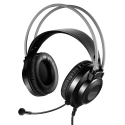 CASTI A4TECH cu fir, tip standard, utilizare multimedia (PC and more), microfon pe casca, gri, jack 3.5", "FH200i-GR" (timbru ve