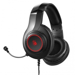 CASTI A4TECH Bloody gaming, cu fir, tip standard, utilizare multimedia (PC and more), microfon pe casca, iluminare, negru, jack 
