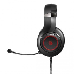 CASTI A4TECH Bloody gaming, cu fir, tip standard, utilizare multimedia (PC and more), microfon pe casca, iluminare, negru, jack 