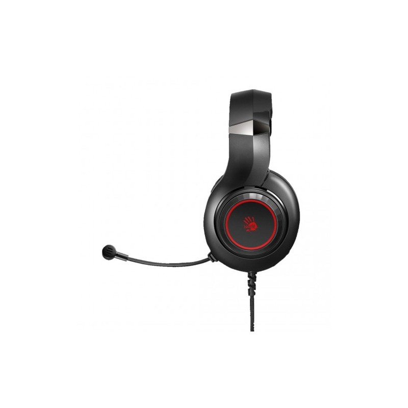 CASTI A4TECH Bloody gaming, cu fir, tip standard, utilizare multimedia (PC and more), microfon pe casca, iluminare, negru, jack 