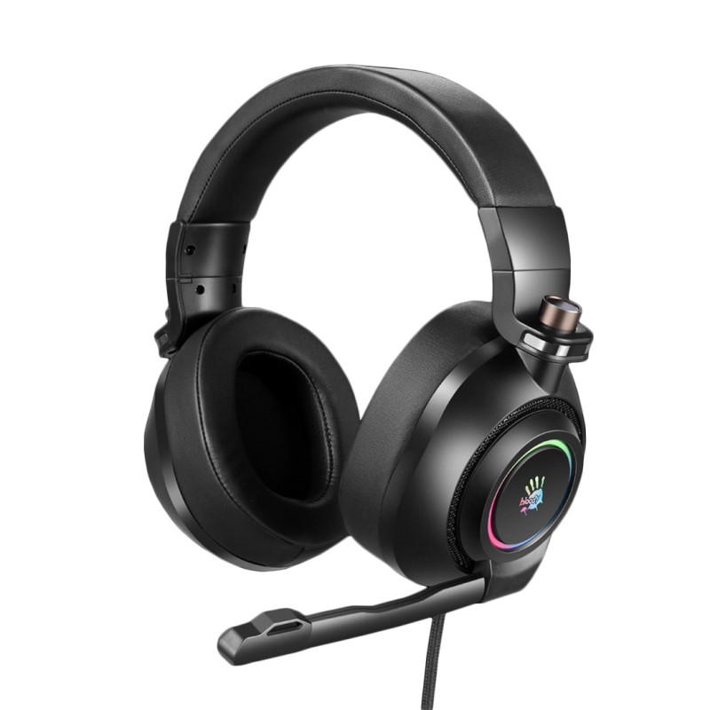CASTI A4TECH Bloody gaming, cu fir, tip standard, utilizare multimedia (PC and more), microfon pe casca, 7.1 virtual sound, ilum