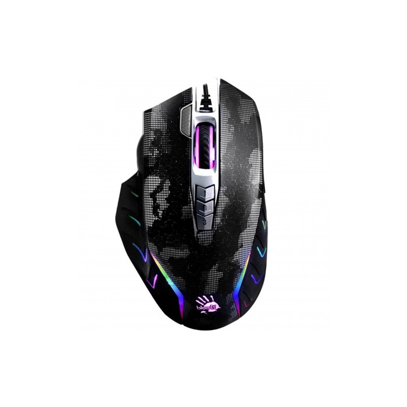 MOUSE A4tech, gaming, cu fir, USB, optic, 8000 dpi, butoane/scroll 8/1, iluminare, butoane programabile, negru, "J95S" (timbru v