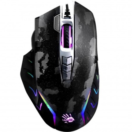 MOUSE A4tech, gaming, cu fir, USB, optic, 8000 dpi, butoane/scroll 8/1, iluminare, butoane programabile, negru, "J95S" (timbru v