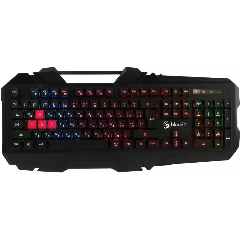TASTATURA A4TECH - gaming, "Bloody gaming", cu fir 1.8m, 106 taste, format standard , iluminare, USB, negru, "B150N" (timbru ver