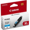 Cartus Cerneala Original Canon Cyan, CLI-551XLC, pentru Pixma IP-7250|8750|IX-6850|MG-5450|5550|5650|6350|6450|6650|7150|7550|MX