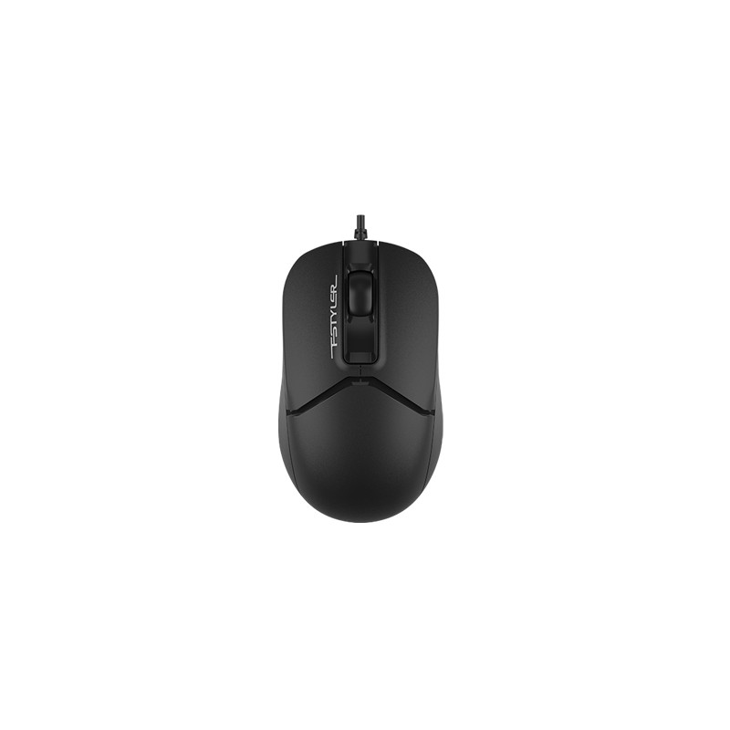 MOUSE A4tech, PC sau NB, cu fir, USB, optic, 1600 dpi, butoane/scroll 3/1, , negru, "FM12 Black" (timbru verde 0.18 lei)