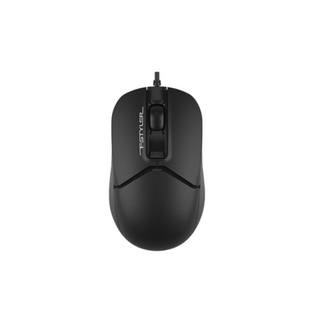 MOUSE A4tech, PC sau NB, cu fir, USB, optic, 1600 dpi, butoane/scroll 3/1, , negru, "FM12 Black" (timbru verde 0.18 lei)