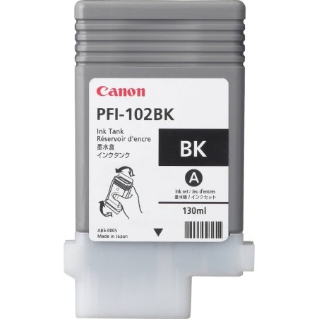 Cartus Cerneala Original Canon Black, PFI-102B, pentru LP17|LP24|iPF500|iPF6X0|iPF7X0, , (timbru verde 0.15 lei),NOPP, "CF0895B0
