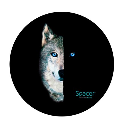 Covor pentru scaun gaming SPACER, protectie parchet, cauciuc si material textil, 1200 x 3mm, rotund, WOLF 46501470 "SPFP-WOLF-12