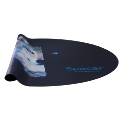 Covor pentru scaun gaming SPACER, protectie parchet, cauciuc si material textil, 1200 x 3mm, rotund, WOLF 46501470 "SPFP-WOLF-12