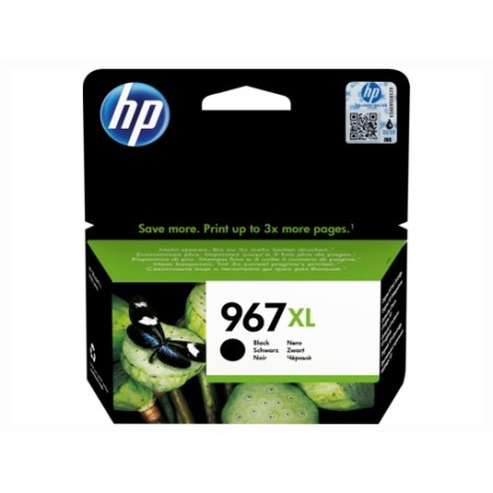 Cartus Cerneala Original HP Black, nr.967XL, pentru OfficeJet Pro 9020|9023, 3K, (timbru verde 0.15 lei), "3JA31AE"