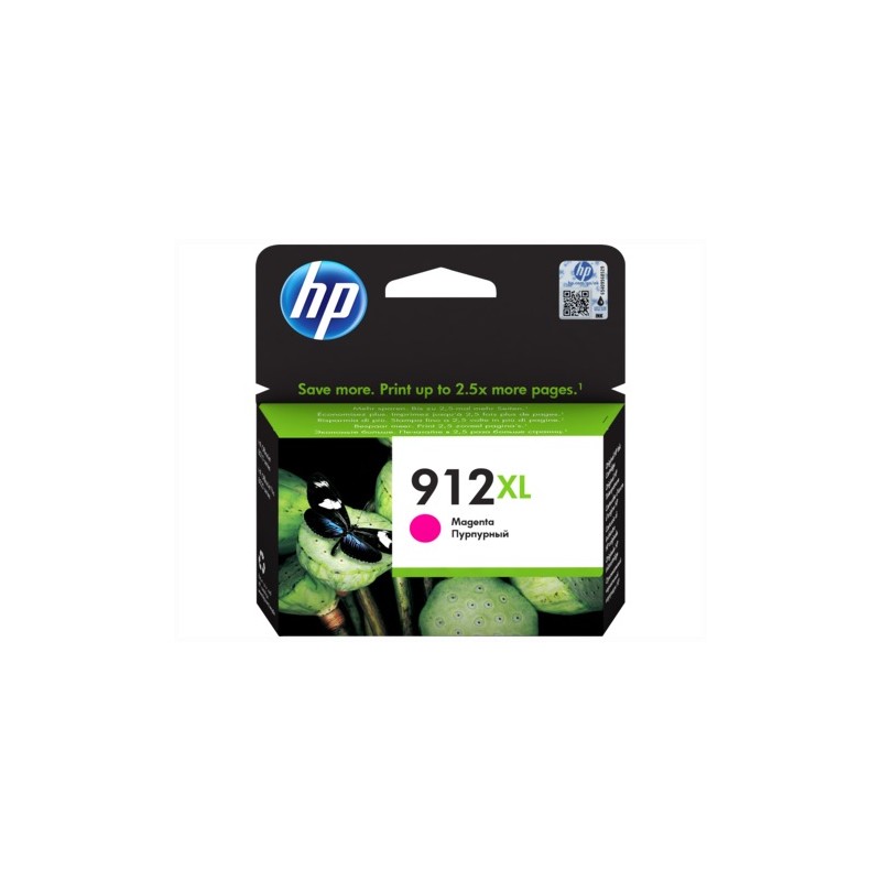 Cartus Cerneala Original HP Magenta, nr.912XL, pentru OfficeJet 8013|8023, 825, (timbru verde 0.15 lei), "3YL82AE"