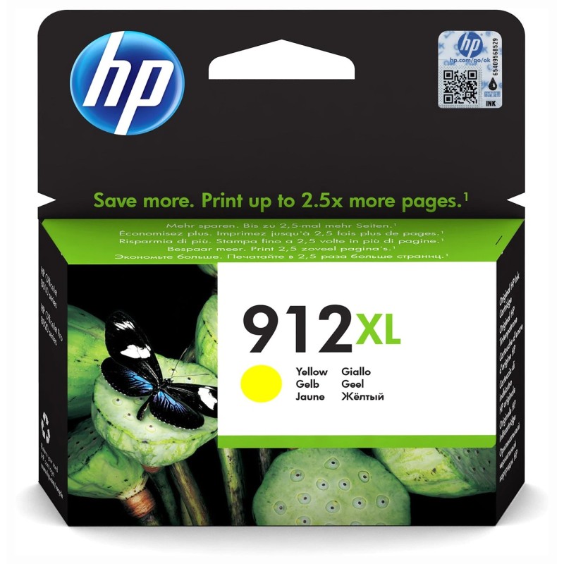 Cartus Cerneala Original HP Yellow, nr.912XL, pentru OfficeJet 8013|8023, 825, (timbru verde 0.15 lei), "3YL83AE"